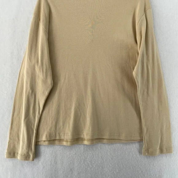 Levi's Shirt Women's Sz 18/20 Light Brown Long Sleeve Knit Henley Snap Pullover - Picture 9 of 11
